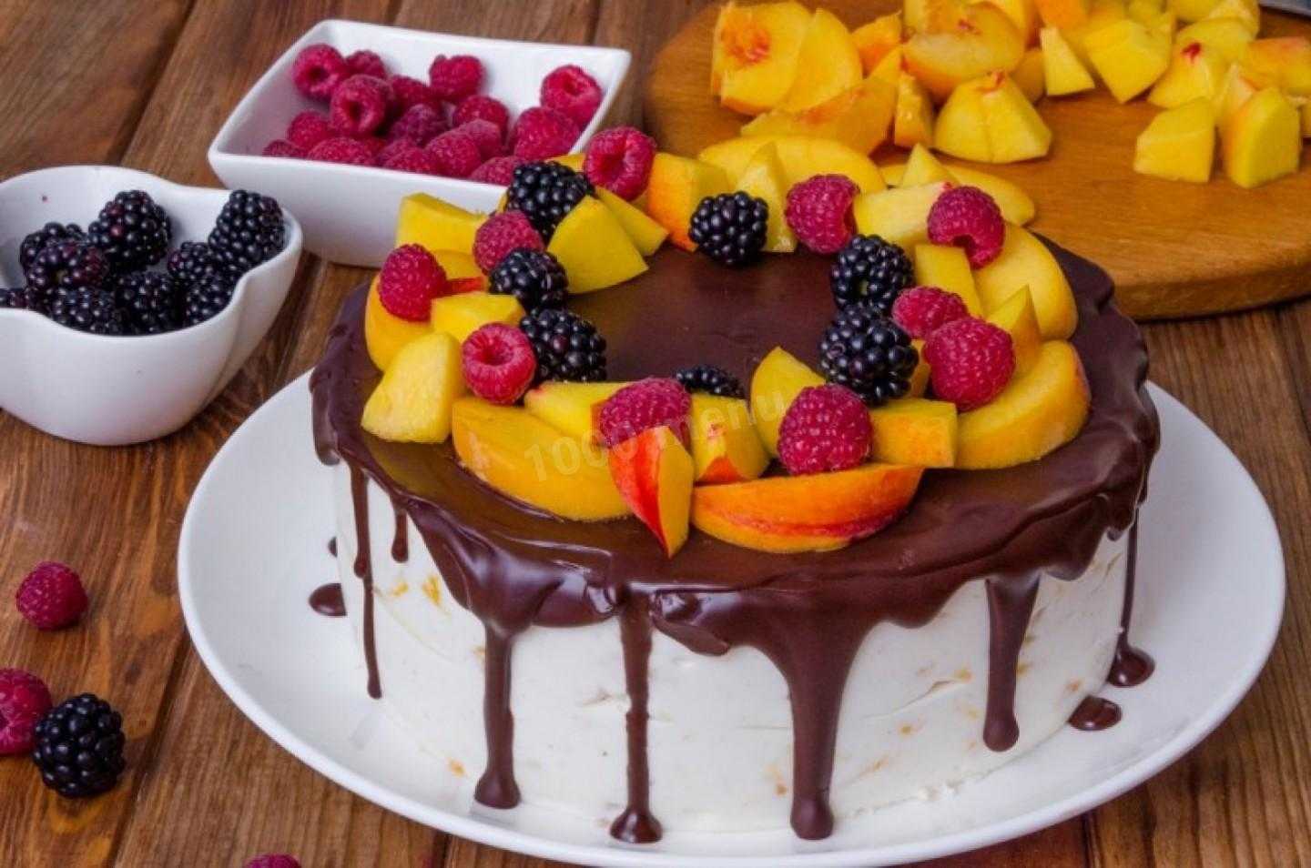 Торт с фруктами "фруктовый рай" (рецепт с фото)
