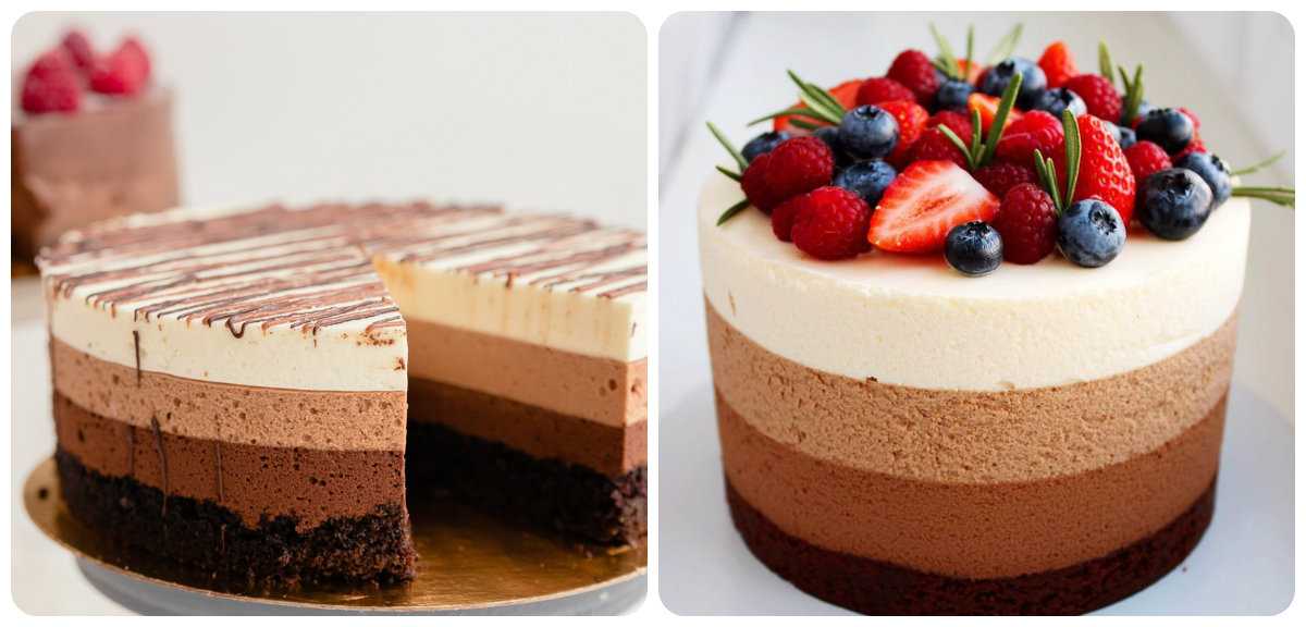 Муссовый торт «три шоколада»: рецепт, варианты украшения