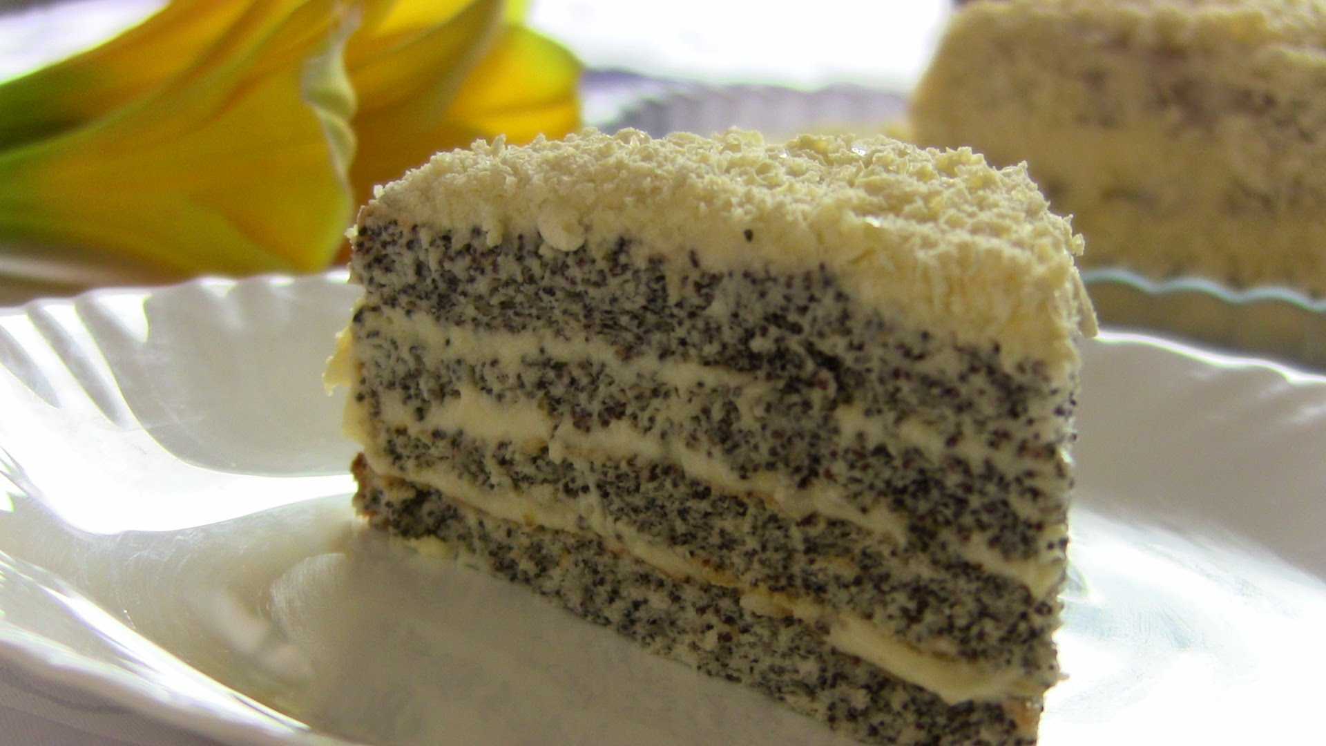 Маковый торт – 7 очень вкусных рецептов