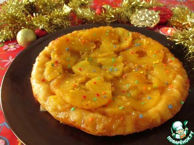 Пирог с консервированными ананасами рецепт с фото
