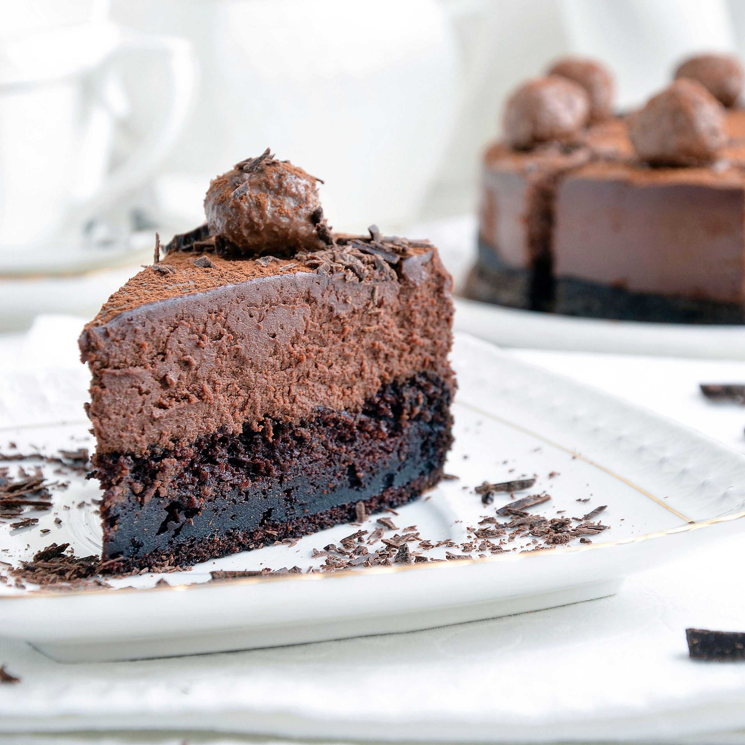 Трюфельный торт - "шоколадный взрыв" с пошаговым рецептом