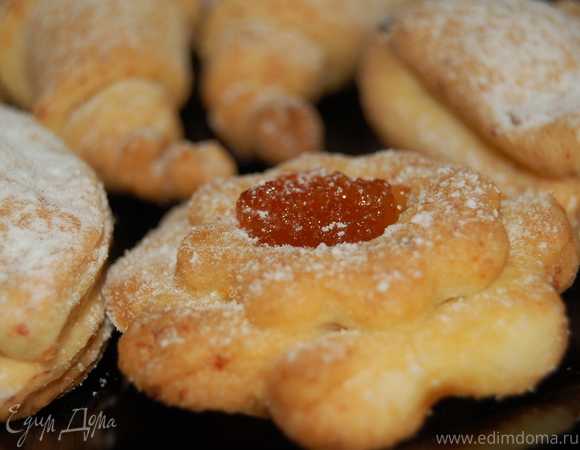 Творожное печенье "треугольники" с сахаром - 5 рецептов с пошаговыми фото