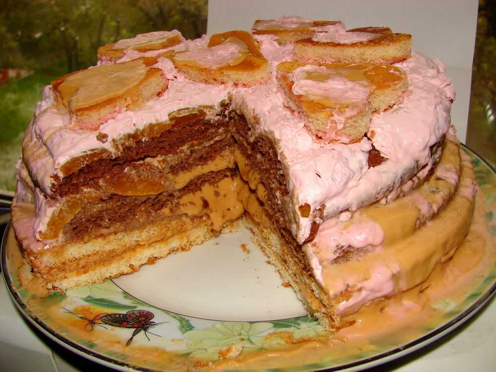 Торт из готовых коржей со сметаной - простые рецепты вкусных десертов