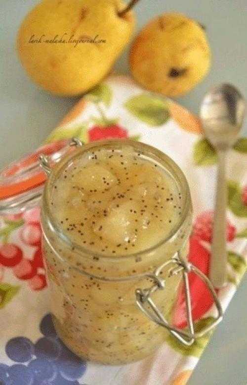 Грушевое варенье с маком и лимоном пошаговый рецепт