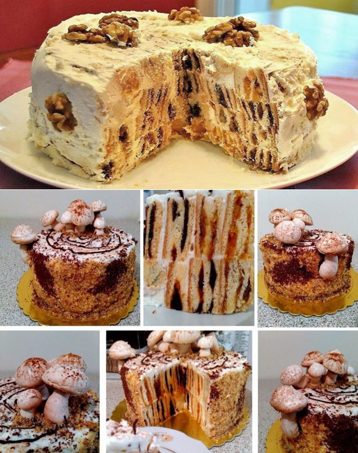 Торт «трухлявый пень»: пошаговые рецепты. как приготовить вкусный торт «трухлявый пень» на кефире, сметане с различными кремами