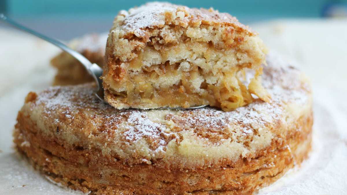 Творожный пирог с яблоками пошаговый рецепт