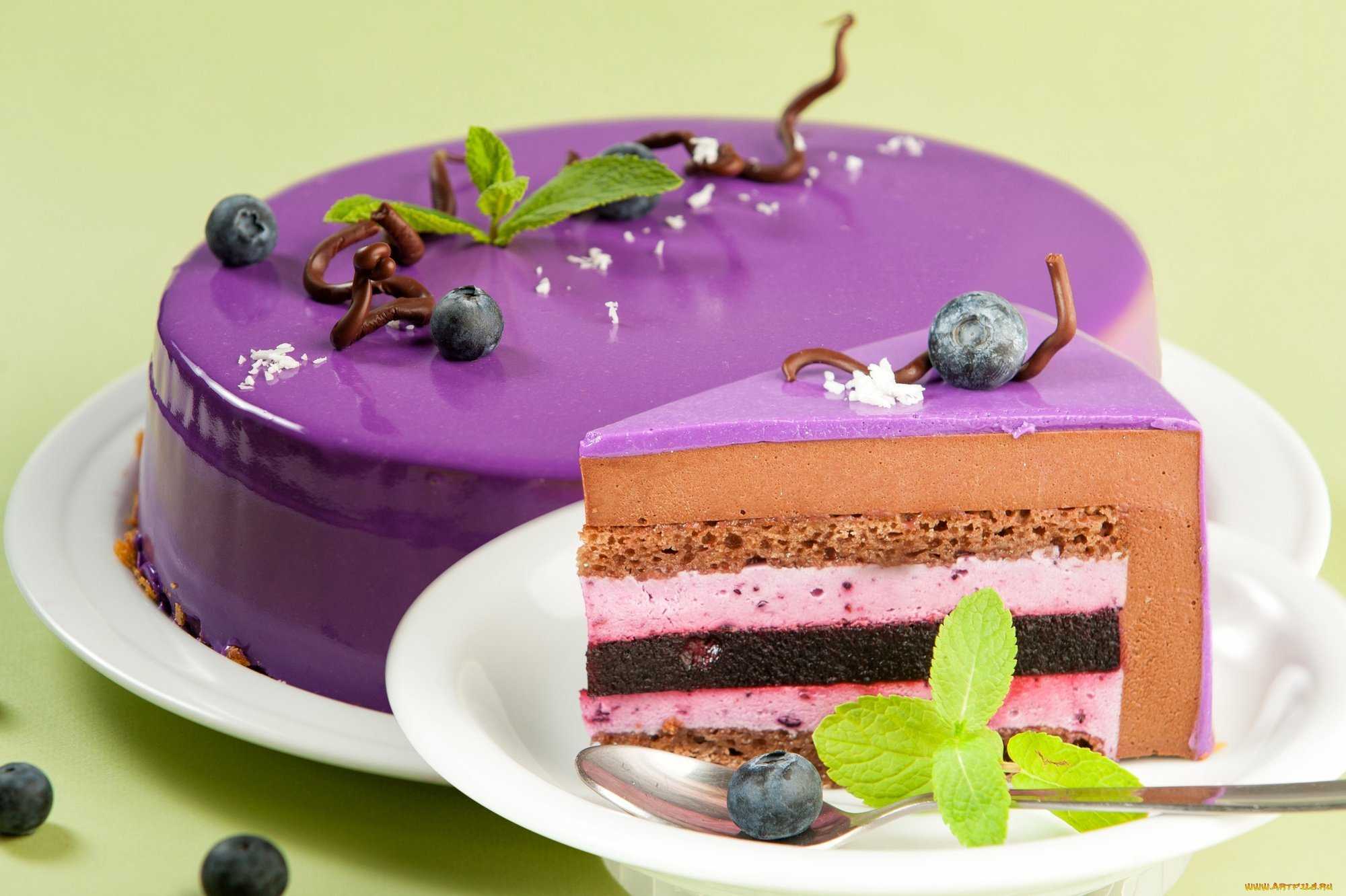 Торт с черникой – 3 простых рецепта