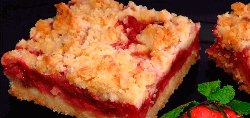 Пирог с клубникой - 10 рецептов в духовке с пошаговыми фото