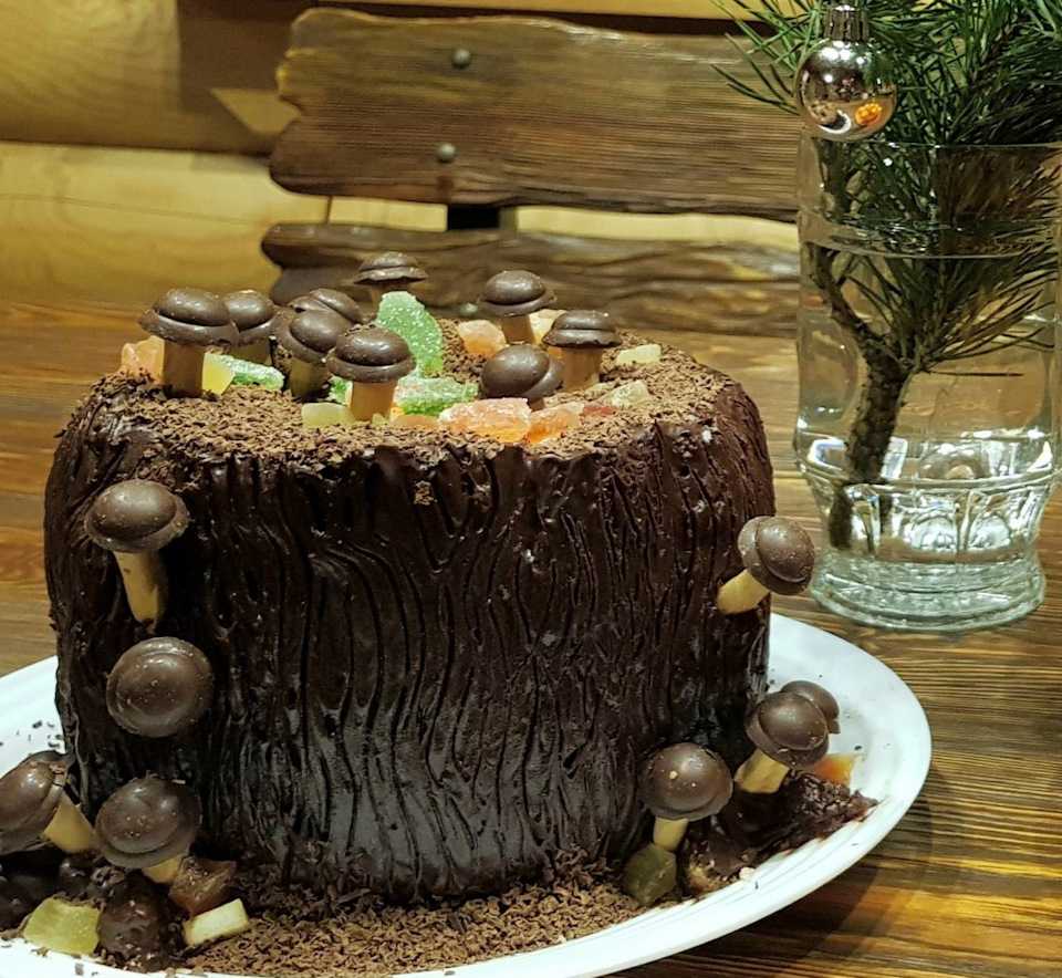Торт «трухлявый пень» — домашние рецепты вкуснейшего угощения