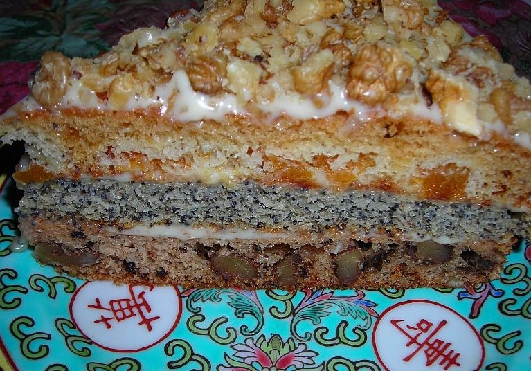 Торт с маком и орехами «дамский каприз» - пошаговый рецепт, фото