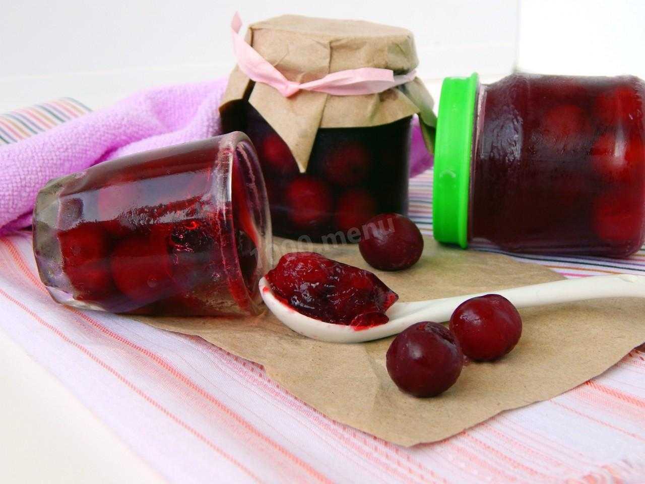 Варенье из вишни с косточкой: рецепты густого вишневого варенья с целыми ягодами на зиму