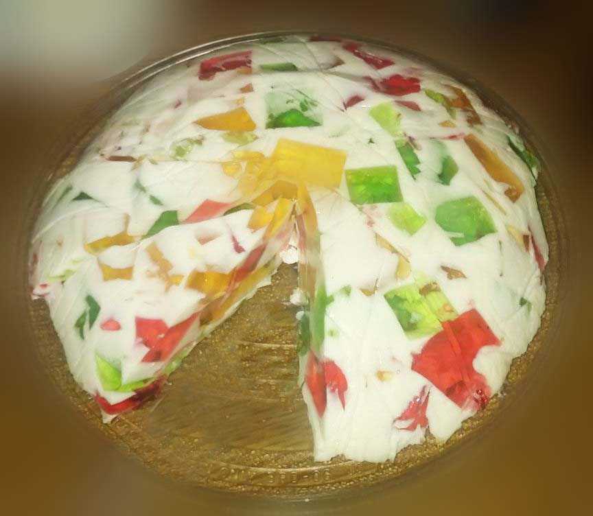 Домашний ягодный желейный торт (как венский пирог из магазина) - пир во время езды
