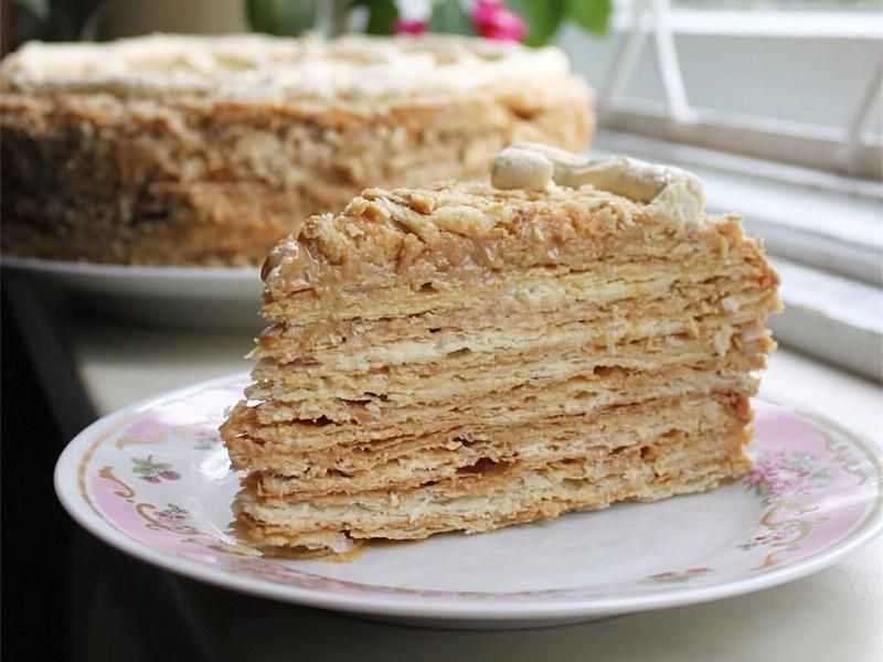 Торт наполеон со сгущенкой ⋆ кулинарные и кондитерские рецепты ⋆