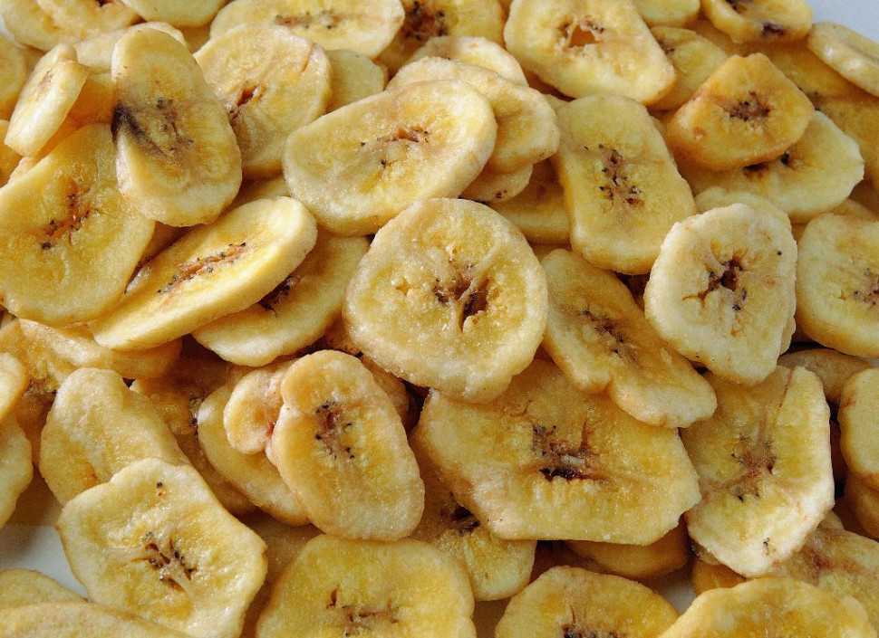 Банановые диетические чипсы