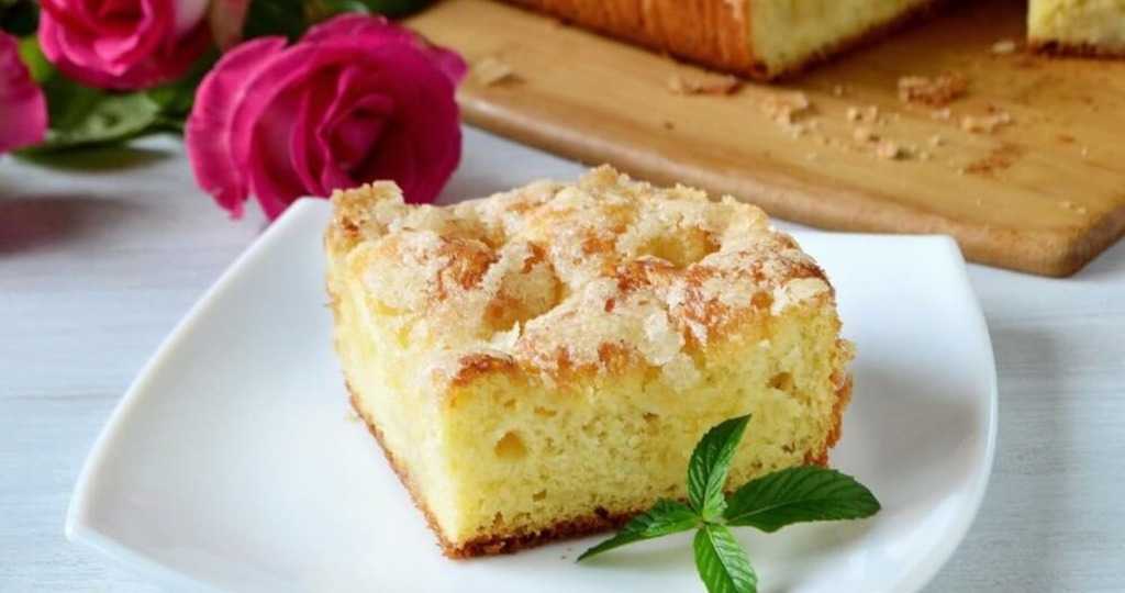 Сахарный пирог со сливками: вкусный домашний рецепт с видео