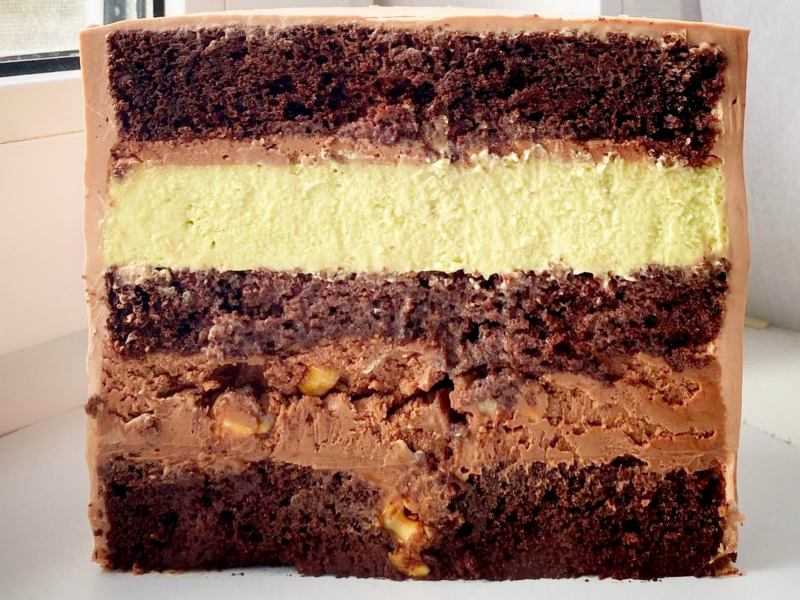 Как сделать очень вкусный муссовый торт Фисташка Шоколад рецепт в домашних условиях