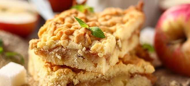 Песочный пирог с яблоками - 12 рецептов в духовке или в мультиварке