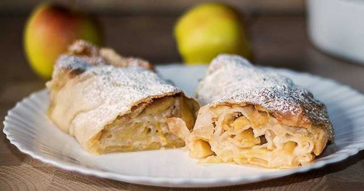 Штрудель с яблоками в духовке — 6 пошаговых рецептов