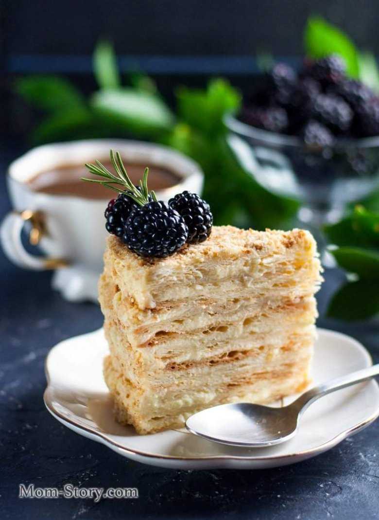 Классический рецепт торта наполеон с заварным кремом: с фото пошагово