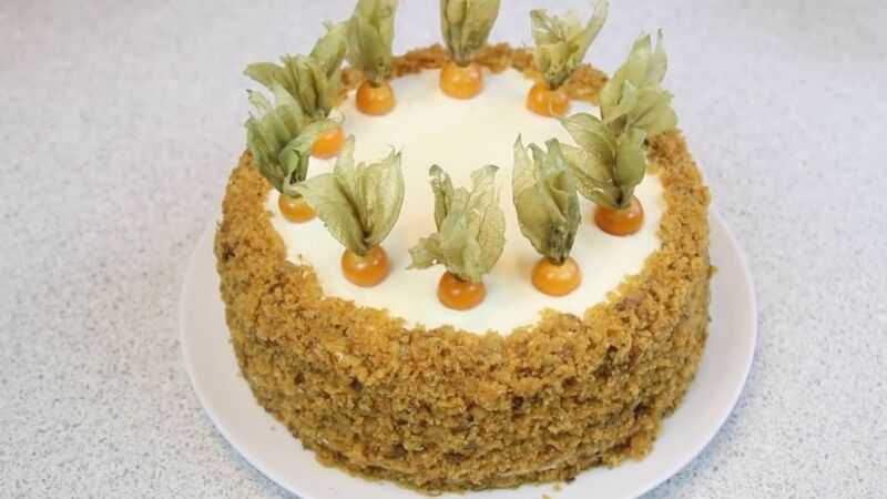 Рецепт морковный диетический торт с творожным кремом. калорийность, химический состав и пищевая ценность.