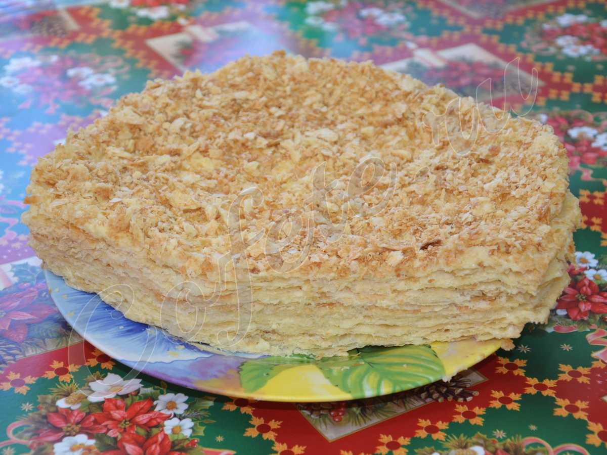 Торт наполеон с заварным кремом -пошаговый рецепт с фото