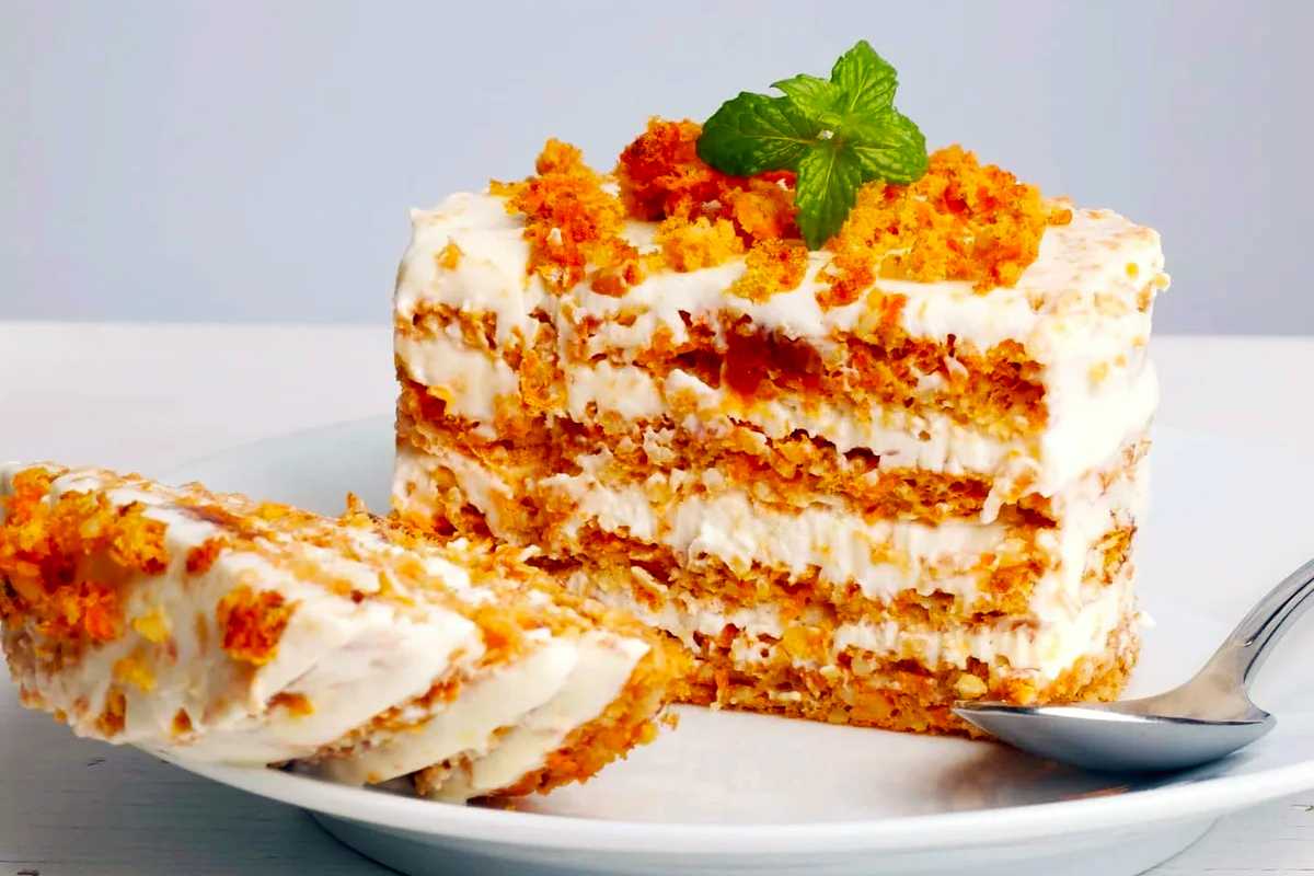 Морковный торт с апельсиновым курдом и кремом «пломбир» (пошаговый рецепт с фото) - pro vkusnyashki